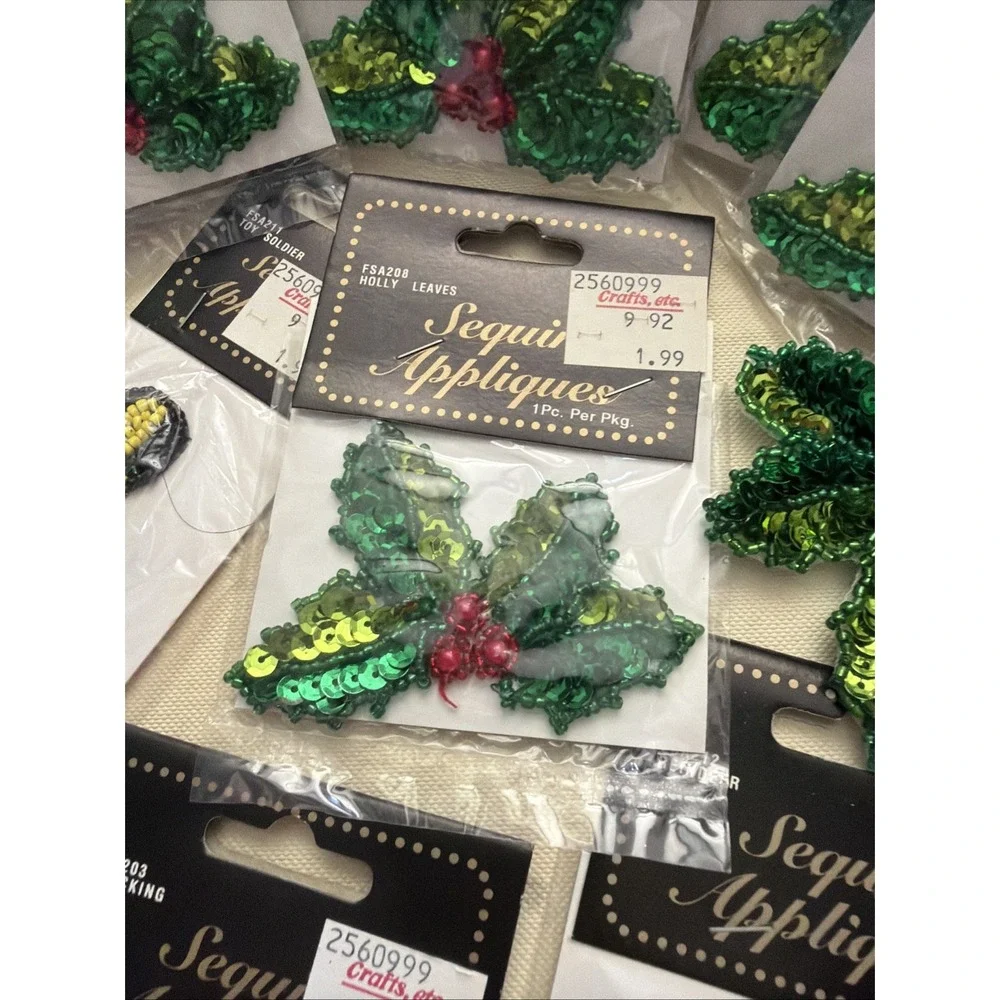Vintage Elegance Seasonal Accents Sequin Applique 11 Pieces
